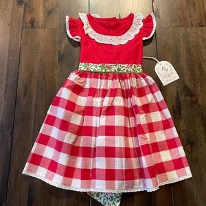 NWT Darling Mae by RicRac and Ruffles Christmas Dress, size 2T